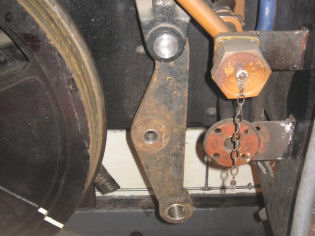 Brake hanger, test fitted