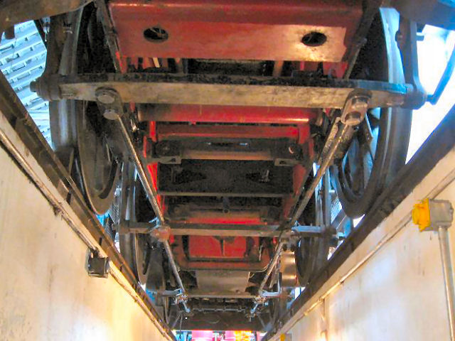 Completed rigging, viewed from the pit looking from 'A' end towards 'B' end